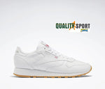 Reebok Classic Leather Bianco Scarpe Uomo Sportive Sneakers 100008491