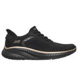 Skechers Slip Ins Bobs Squad Chaos Nero Oro Scarpe Donna Sportive 117497 BKRG