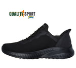 Skechers Slip-ins Bobs Squad Nero Scarpe Shoes Uomo Sportive Sneakers 118300 BBK