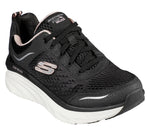 Skechers D'Lux Walker Nero Rosa Scarpe Donna Sportive Sneakers 149023 BKPK
