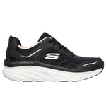 Skechers D'Lux Walker Nero Rosa Scarpe Donna Sportive Sneakers 149023 BKPK