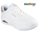 Skechers Uno Court Fast Break Scarpe Shoes Donna Sportive Sneakers 177005 WHT