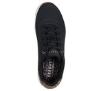 Skechers Uno Jungle Nite Nero Leopard Scarpe Donna Sportive Sneakers 177093 BKLD