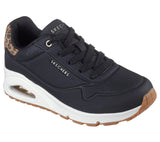 Skechers Uno Jungle Nite Nero Leopard Scarpe Donna Sportive Sneakers 177093 BKLD