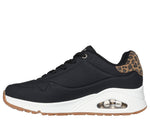 Skechers Uno Jungle Nite Nero Leopard Scarpe Donna Sportive Sneakers 177093 BKLD