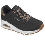 Skechers Uno Jungle Nite Nero Leopard Scarpe Donna Sportive Sneakers 177093 BKLD