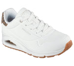 Skechers Uno Jungle Nite Bianco Leopard Scarpe Donna Sportive Sneakers 177093 WHLD