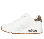 Skechers Uno Jungle Nite Bianco Leopard Scarpe Donna Sportive Sneakers 177093 WHLD