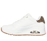 Skechers Uno Jungle Nite Bianco Leopard Scarpe Donna Sportive Sneakers 177093 WHLD