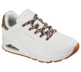 Skechers Uno Jungle Nite Bianco Leopard Scarpe Donna Sportive Sneakers 177093 WHLD