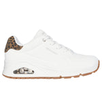 Skechers Uno Jungle Nite Bianco Leopard Scarpe Donna Sportive Sneakers 177093 WHLD