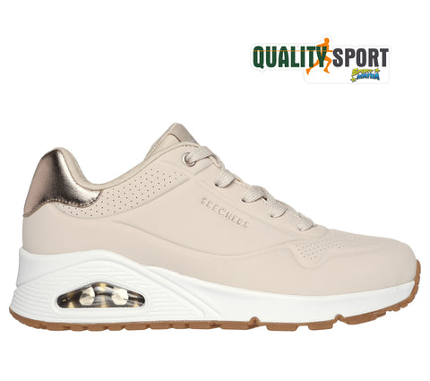 Skechers Uno Golden Air Beige Scarpe Shoes Donna Sportive Sneakers 177094 NAT