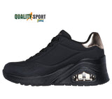 Skechers Uno Wedge Hi Steps Nero Scarpe Shoes Donna Sportive Sneakers 177520 BBK