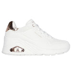 Skechers Uno Wedge Bianco Oro Scarpe Shoes Donna Sportive Sneakers 177520 WHT