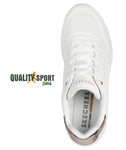 Skechers Uno Wedge Hi Steps Bianco Scarpe Shoes Donna Sportive Sneakers 177520 WHT