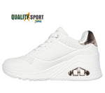 Skechers Uno Wedge Hi Steps Bianco Scarpe Shoes Donna Sportive Sneakers 177520 WHT