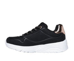 Skechers Uno Lite Metallic Nero Scarpe Donna Bambina Sneakers 310384L BLK