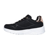 Skechers Uno Lite Metallic Nero Scarpe Donna Bambina Sneakers 310384L BLK