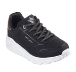 Skechers Uno Lite Metallic Nero Scarpe Donna Bambina Sneakers 310384L BLK