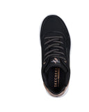 Skechers Uno Lite Metallic Nero Scarpe Donna Bambina Sneakers 310384L BLK