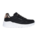 Skechers Uno Lite Metallic Nero Scarpe Donna Bambina Sneakers 310384L BLK