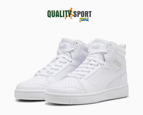 Puma Rebound Mid Bianco Scarpe Shoes Ragazzo Donna Sportive Sneakers 393831 05