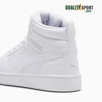 Puma Rebound Mid Bianco Scarpe Shoes Ragazzo Donna Sportive Sneakers 393831 05