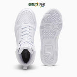 Puma Rebound Mid Bianco Scarpe Shoes Ragazzo Donna Sportive Sneakers 393831 05