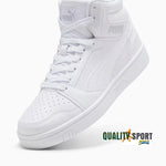 Puma Rebound Mid Bianco Scarpe Shoes Ragazzo Donna Sportive Sneakers 393831 05