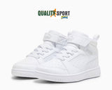 Puma Rebound Mid Bianco Scarpe Bambino Sportive Sneakers 393832 05