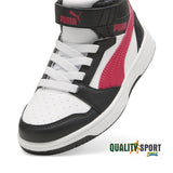 Puma Rebound Mid Nero Rosso Scarpe Bambino Bambina Sportive Sneakers 393832 16