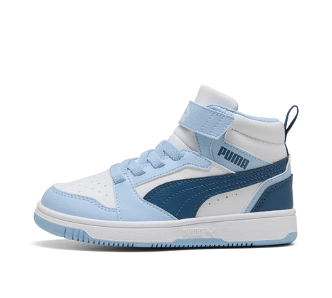 Puma Rebound Mid Celeste Bianco Scarpe Bambino Sportive Sneakers 393832 32