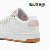 Puma Court Classic Lux Bianco Rosa Scarpe Shoes Donna Sportive Sneakers 395019 09