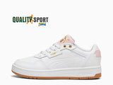 Puma Court Classic Lux Bianco Rosa Scarpe Shoes Donna Sportive Sneakers 395019 09