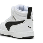 Puma Rebound V6 Mid Bianco Nero Scarpe Infant Bambino Sportive Sneakers 396542 02