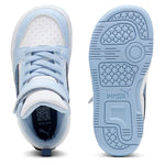 Puma Rebound V6 Mid Celeste Scarpe Infant Bambino Sportive Sneakers 396542 32
