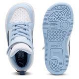 Puma Rebound V6 Mid Celeste Scarpe Infant Bambino Sportive Sneakers 396542 32