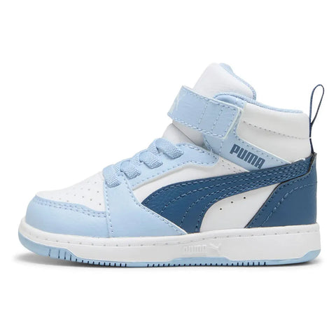 Puma Rebound V6 Mid Celeste Scarpe Infant Bambino Sportive Sneakers 396542 32