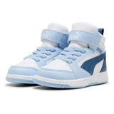 Puma Rebound V6 Mid Celeste Scarpe Infant Bambino Sportive Sneakers 396542 32