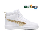 Puma Rebound Metallic Dream Bianco Oro Scarpe Shoes Donna Sportive Sneakers 397474 01