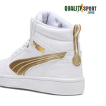 Puma Rebound Metallic Dream Bianco Oro Scarpe Shoes Donna Sportive Sneakers 397474 01