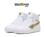 Puma Rebound Metallic Dream Bianco Oro Scarpe Shoes Donna Sportive Sneakers 397474 01