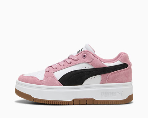 Puma Rebound Femme Low Rosa Bianco Scarpe Donna Sportive Sneakers 402593 02