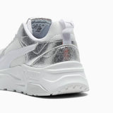 Puma Trinity 2 Metallic Bianco Argento Scarpe Donna Sportive Sneakers 404746 01