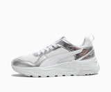 Puma Trinity 2 Metallic Bianco Argento Scarpe Donna Sportive Sneakers 404746 01