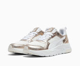 Puma Trinity 2 Metallic Bianco Oro Scarpe Donna Sportive Sneakers 404746 02