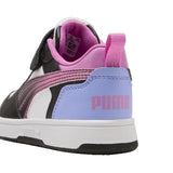 Puma Rebound Nero Lavanda Scarpe Infant Bambina Sportive Sneakers 405058 02