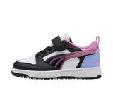 Puma Rebound Nero Lavanda Scarpe Infant Bambina Sportive Sneakers 405058 02
