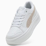 Puma Rebound Femme Low Topcat Bianco Scarpe Donna Sportive Sneakers 406062 02