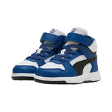 Puma Rebound Slam Mid Bianco Blu Scarpe Infant Bambino Sneakers 408802 03